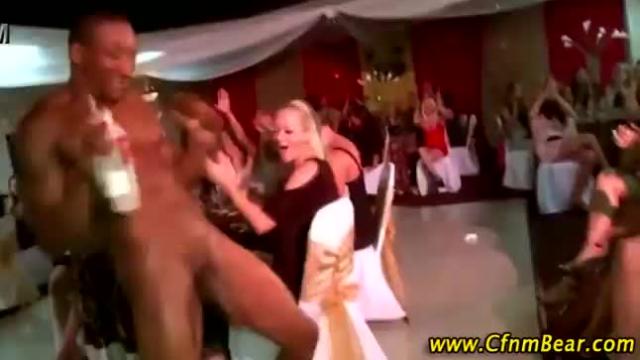 Black cfnm stripper sucked by amateur girls at cfnm party